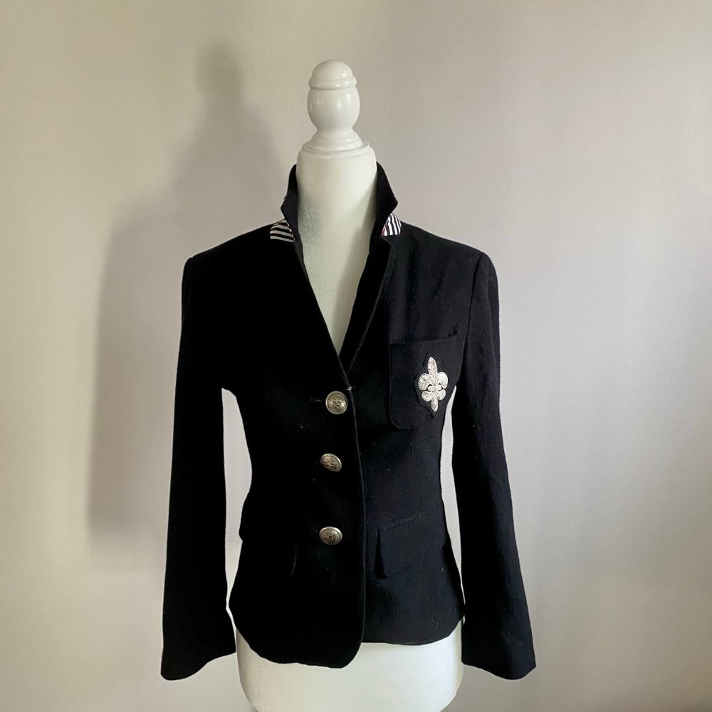 Club Monaco- Wool Blazer- Striped Collar- XS - Picture 4 of 6